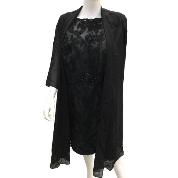 Women's Lace Mother of The Bride Groom Dress with Jacket - Picture 1 of 12